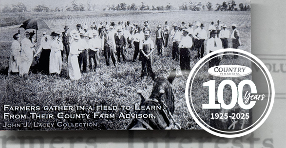 COUNTRY archived photo with 100 year logo