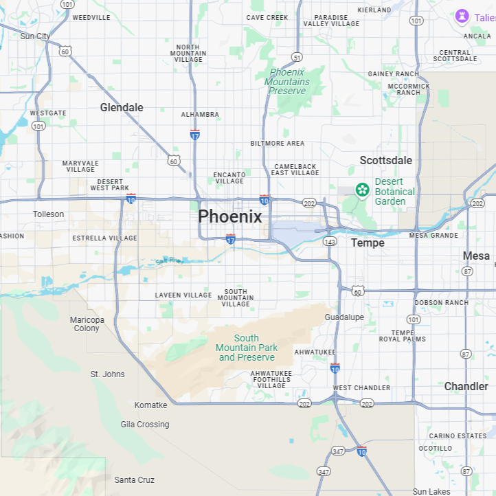 Map of Phoenix, AZ